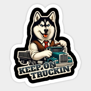 Husky Truck driver Sticker